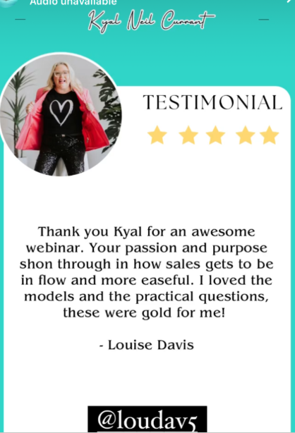 Client testimonial
