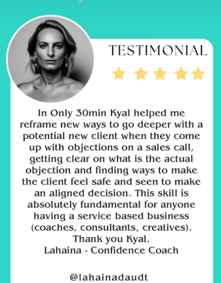 Client testimonial