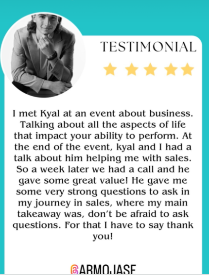 Client testimonial